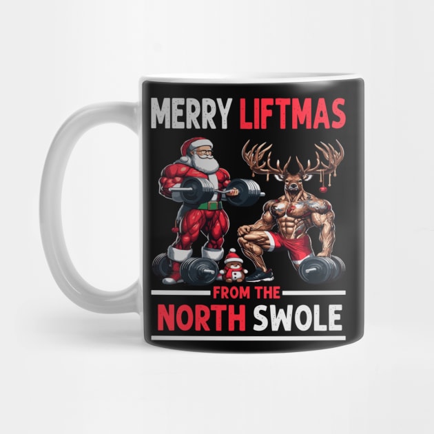 Merry Liftmas From North Swole Muscle Santa Weightlifting by rhazi mode plagget